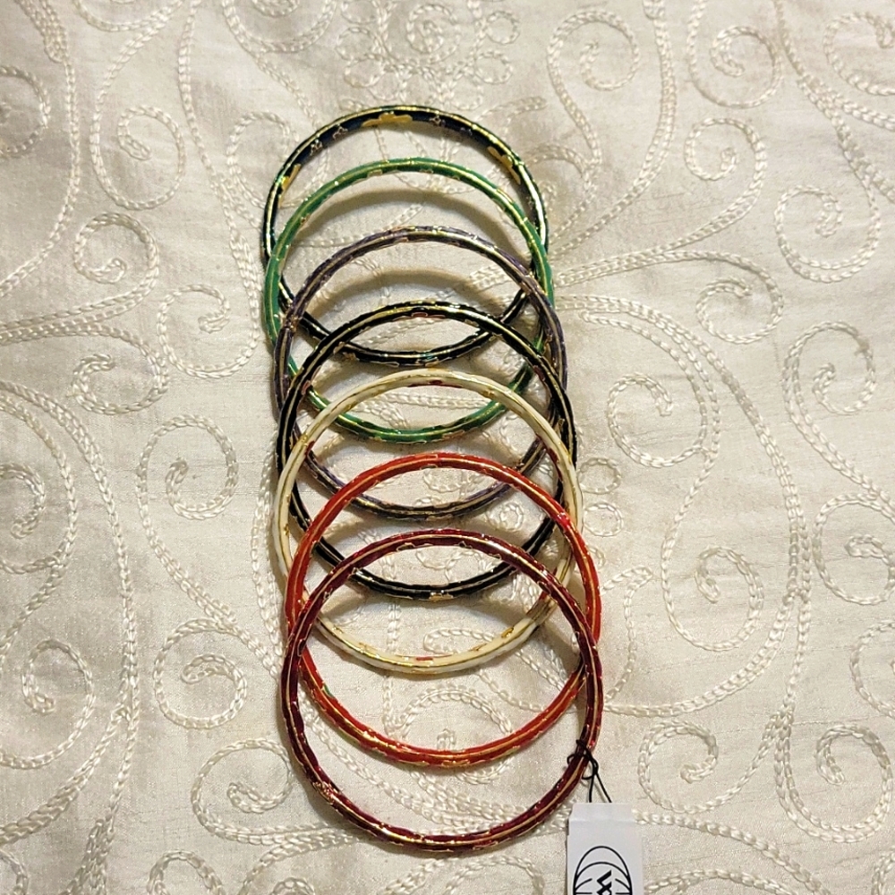 Cloisonne Bangle Bracelet Set